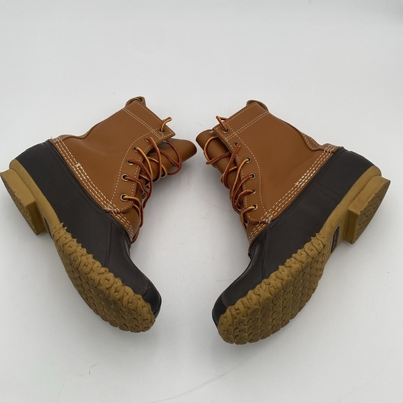 Ll Bean Brown and Black Duck Boots women 9 M lace up waterproof casual outdoor - Picture 4 of 10
